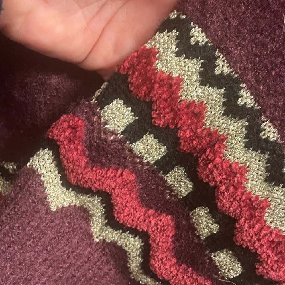 Alya Anthropologie Multi Texture Sweater w/Metallic Detailing in Decorative Trim - Picture 5 of 8